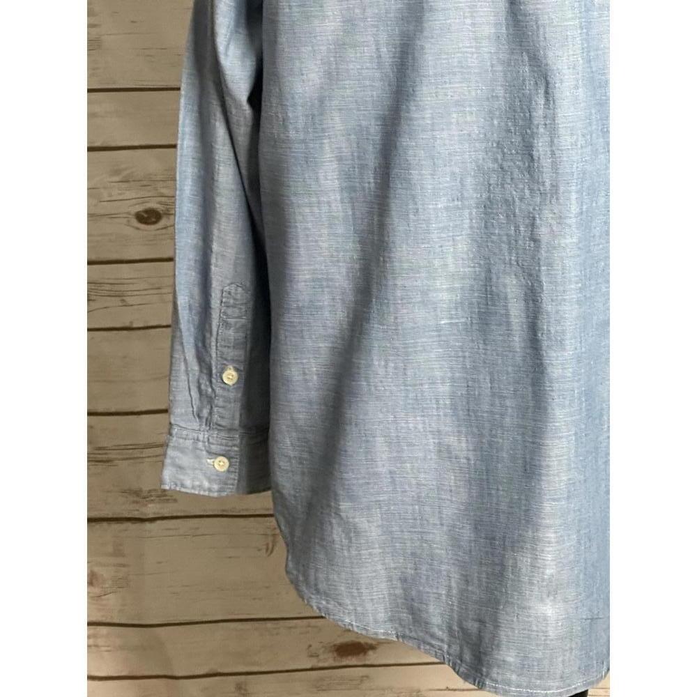 Levi's classic light blue cotton chambray Boyfriend Fit button-up shirt Size 2X - Picture 8 of 9